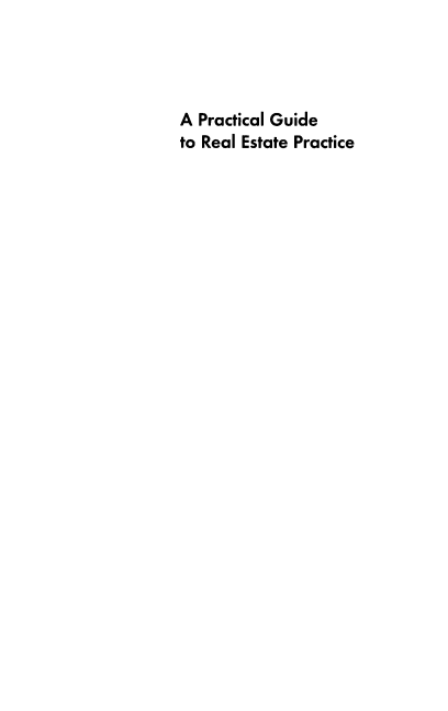 handle is hein.ali/pgrep0001 and id is 1 raw text is: 




A Practical Guide
to Real Estate Practice


