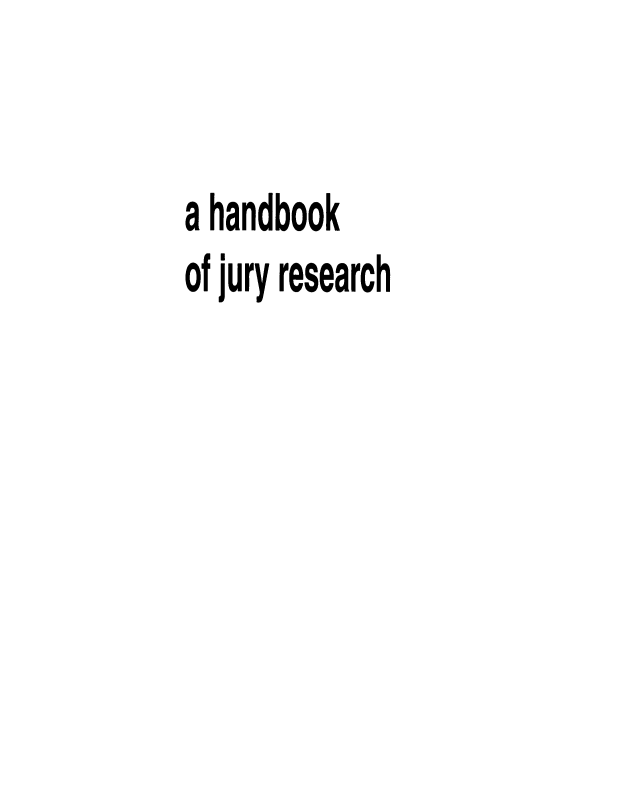 handle is hein.aliabapub/hdbkojyr0001 and id is 1 raw text is: a handbook
of jury research


