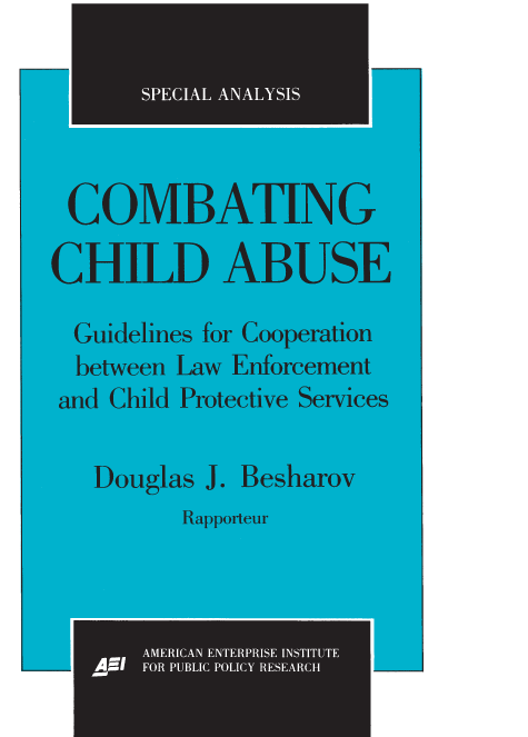 handle is hein.amenin/aeiabaq0001 and id is 1 raw text is: 







Across the nation, there is a growing recognition that
law enforcement agencies must play a crucial role in
protecting abused and neglected children. Developed
through a consensus-building process involving a na-
tionwide group of law enforcement and child protective
experts, this report describes how law enforcement agen-
cies-in cooperation with child protective services-
can channel their efforts within community-wide child
protective efforts.


Ira Barbell
Thomas Birch
Jean Bower
Larry Brown
James Cameron
David Chadwick
Robert Cramer
John Duffy
Michael Dumfee
Jeanne Giovannoni


  Participwits
Margaret Gran
Norma Harris
Jane Jagen
Beverly Jones
Ellen King
David Lloyd
James Marquart
Joyce Mohanoud
J. Tom Morgan
Janet Motz


Howard Pohl
Tom Rodgers
Rebecca Roe
James Skinner
Carla Strouse
Toby Tyler
Michael Weber
Hubert Williams
Charles Wilson


Federal Oflieials
(arolvn Becker
Jane Bmrnley
Carol Pettie
Betty Stewart
Susan Weber


Organizers
Douglas J. Besharov
Robert Horowitz
Susan Martin
Betsey Rosenbaum
Susan Wells


US $6.50
   [SBN-13:978 - 0-    7-003-1



   9 l74 7i7003 II
   9 88470


