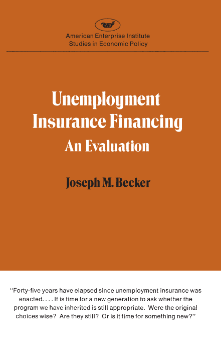 handle is hein.amenin/aeiacsw0001 and id is 1 raw text is: 









                                                                       C
      Unemployment Insurance Financing                                 z

                     An  Evaluation

                     JOSEPH M. BECKER, S.J.                            0


Starting from the assumption that after forty-five years the unemploy-        z
ment insurance program should be examined for its relevance to                                                             T
modern conditions, this study reviews two original decisions that havez1                         VN:\                               \
determined the character of the program's financial structure-the             cO
decision to make each state responsible for its own costs and the                                                    8
decision to make each firm responsible for its own costs. Both de-
cisions have stirred controversy throughout the life of the program.
    The author evaluates the performance of the states in maintaining0        ,
solvency, the distribution of the tax burden among the states, and the        M
distribution of the tax burden among employers. This last task in-
volves an investigation of the six major effects of experience rating.        z
    The examination of forty-five years of history leads to the con-
clusion that the original choices represented wise decisions, which           z
should be reaffirmed for the future. The book closes with the sum-            0
mary recommendation: Maintain the character of unemployment           z
insurance as an extension of the wage system by continuing to make
unemployment insurance a regular cost of doing business.
    Joseph M. Becker, S.J., is a professor at Georgetown University
and a member of the Jesuit Center for Social Studies. He is vice-
chairman of the Federal Advisory Council for Unemployment Insur-
ance, in the Department of Labor, and has served as a consultant toMN
the National Commission on Unemployment Compensation.








                                    US $12.00

                                       ISBN-13 978-0-8447-3463-7
                                       ISBN-10: 0-8447-3463-2
                                                         51200

















                                                    eForty-five years have elapsed since unemployment insurance was
                                                                                     enacted.... It is time for a new generation to ask whether the
                                                                                   program  we  have inherited is still appropriate. Were the original
                                       9 780844 73437                               choices wise?  Are they still? Or is it time for something new?



