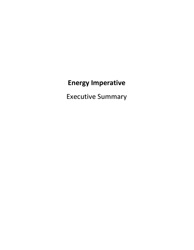 handle is hein.beal/exesum0001 and id is 1 raw text is: Energy Imperative
Executive Summary


