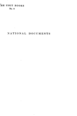 handle is hein.beal/natldocs0001 and id is 1 raw text is: 1HE UNIT BOOKS
No. 8
NATIONAL DOCUMENTS


