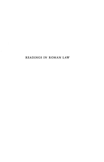 handle is hein.beal/rdroml0001 and id is 1 raw text is: READINGS IN ROMAN LAW



