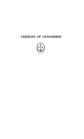 handle is hein.beal/verscns0001 and id is 1 raw text is: 









VERSIONS OF CENSORSHIP



