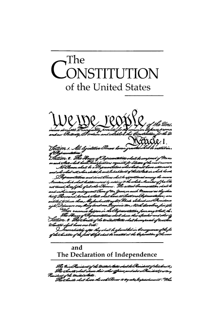 handle is hein.cow/cusdoin0001 and id is 1 raw text is: The
CoNSTITUTION
of the United States
dim4

and
The Declaration of Independence


