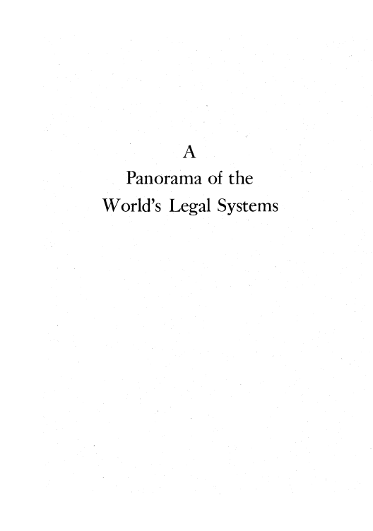 handle is hein.cow/panowls0001 and id is 1 raw text is: A
Panorama of the
World's Legal Systems



