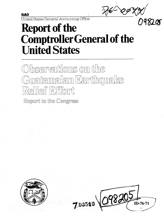 handle is hein.gao/gaobaabhh0001 and id is 1 raw text is: GAD
United States General Accounting Office
Report of the
Comptroller General of the
United States


      ]hflTh   O
a Dmzi a T- -  ®z uc1:


