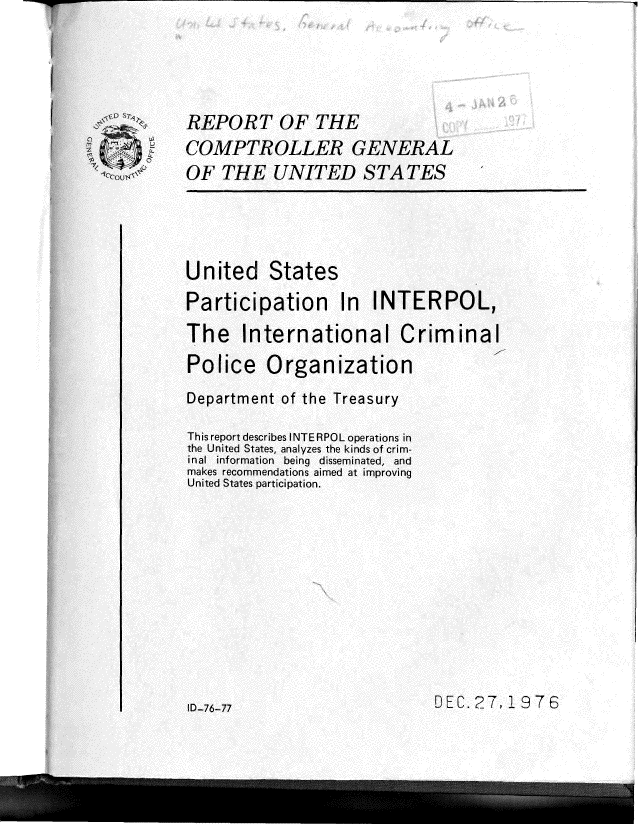 handle is hein.gao/gaobaagvw0001 and id is 1 raw text is: 



REPORT OF TH
COMPTROLLER
OF THE UNITEI



United States
PArtininAtinn I


DEC.27, 1976


