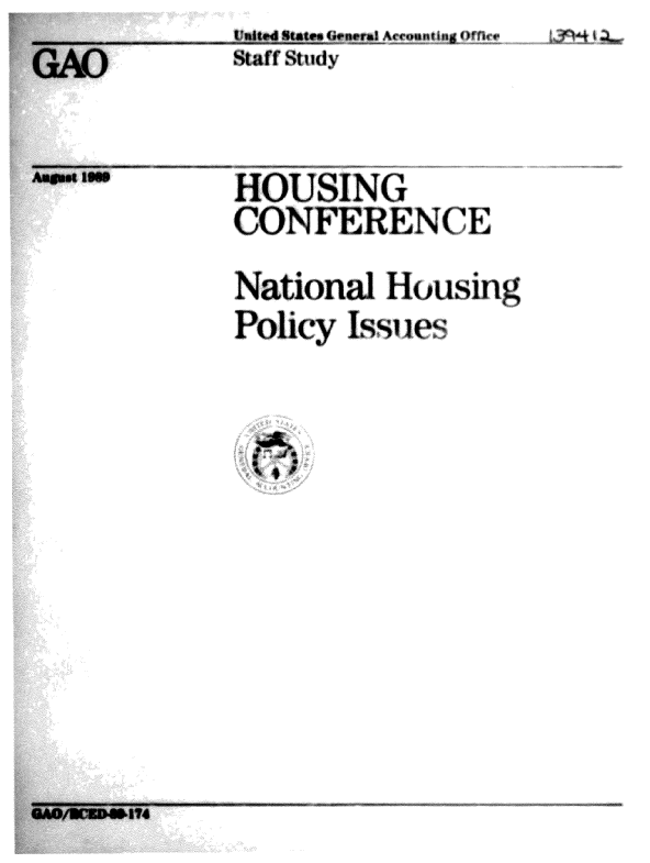 handle is hein.gao/gaobacjnr0001 and id is 1 raw text is: 
Stf tdy


HOUSING
CONFERENCE
National Housing
Policy Is

I


