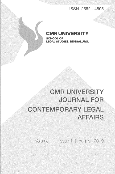handle is hein.journals/cmrusyj1 and id is 1 raw text is: 







CMR  UNIVERSITY
SCHOOL OF
LEGAL STUDIES, BENGALURU.


