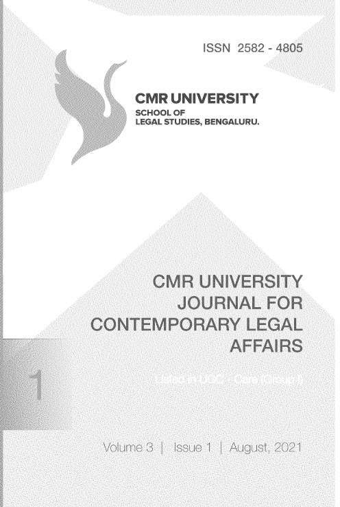 handle is hein.journals/cmrusyj3 and id is 1 raw text is: 








CMR  UNIVERSITY
SCHOOL OF
LEGAL STUDIES, BENGALURU.


