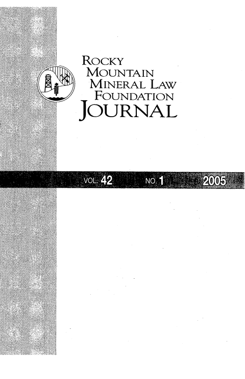 handle is hein.journals/fudnjlnl42 and id is 1 raw text is: 


ROCKY
MOUNTAIN
MINERAL LAW
  FOUNDATION
JOURNAL


