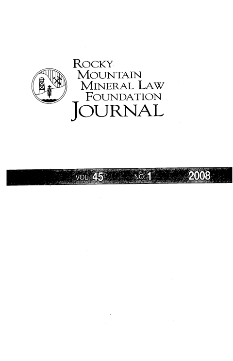 handle is hein.journals/fudnjlnl45 and id is 1 raw text is: 



ROCKY
MOUNTAIN
MINERAL LAW
  FOUNDATION
JOURNAL


