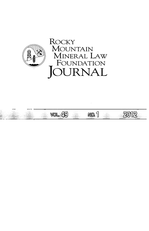 handle is hein.journals/fudnjlnl49 and id is 1 raw text is: 



ROCKY
MOUNTAIN
MINERAL LAw
  FOUNDATION
JOURNAL


