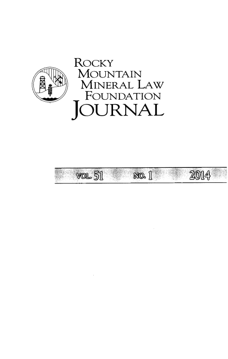handle is hein.journals/fudnjlnl51 and id is 1 raw text is: 


ROCKY
MOUNTAIN
MINERAL LAW
  FOUNDATION
JOURNAL


Mai


