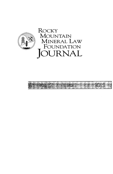 handle is hein.journals/fudnjlnl52 and id is 1 raw text is: 



ROCKY
MOUNTAIN
MINERAL LAW
  FOUNDATION
JOURNAL


