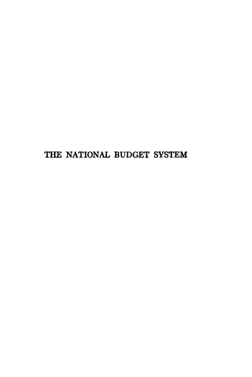handle is hein.tera/natbsm0001 and id is 1 raw text is: 















THE NATIONAL BUDGET SYSTEM


