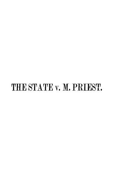 handle is hein.trials/stmprst0001 and id is 1 raw text is: ï»¿THE STATE v. M. PRIEST.


