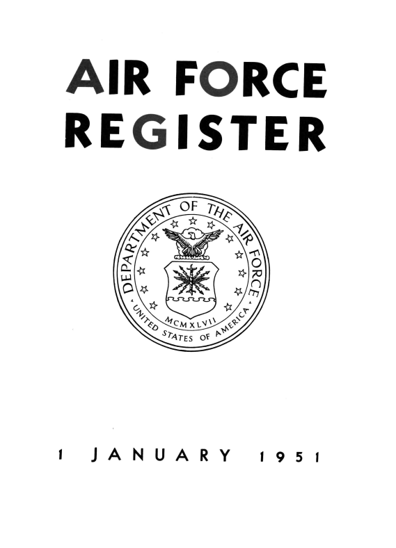 handle is hein.usccsset/usconset38789 and id is 1 raw text is: AIR FORCE
REGISTER
J A NU A RY 1 9 51


