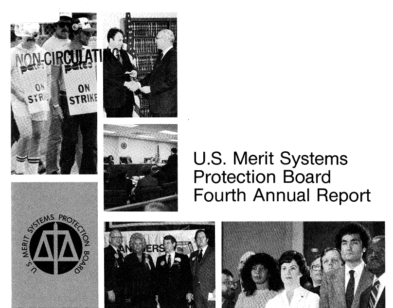 handle is hein.usfed/usmrtsy1982 and id is 1 raw text is: 






U.S. Merit Systems
Protection Board
Fourth Annual Report


