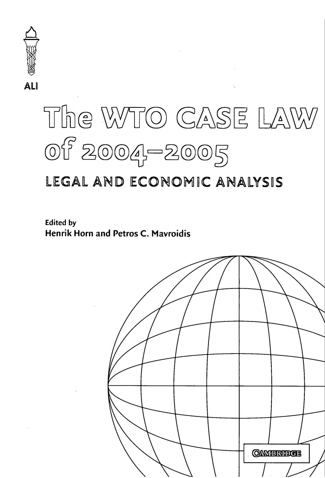 handle is hein.ali/aliptl0008 and id is 1 raw text is: 


ALI


LLA&YY7


Uh


LEGAL AND ECONOMIC ANALYSOS


Edited by
Henrik Horn and Petros C. Mavroidis


® -  ,VI   D


