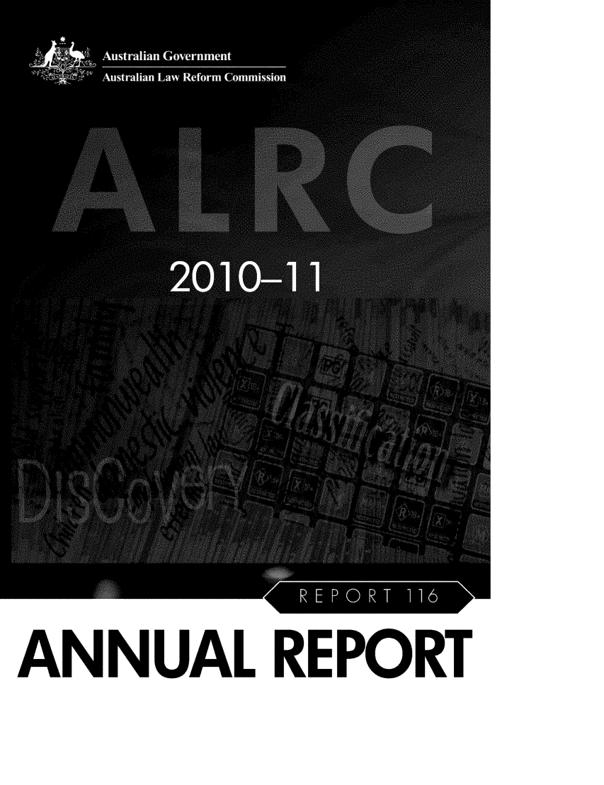 handle is hein.alrc/alrcannrpt0037 and id is 1 raw text is: ANNUAL REPORT

REPO R T 116
----------                     ---------------------


