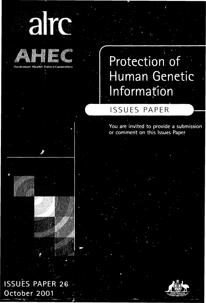 handle is hein.alrc/prohumgen0001 and id is 1 raw text is: 


IEC teetection-
         Hum an Ge
         nformatiot
         ISSUES PAPER


