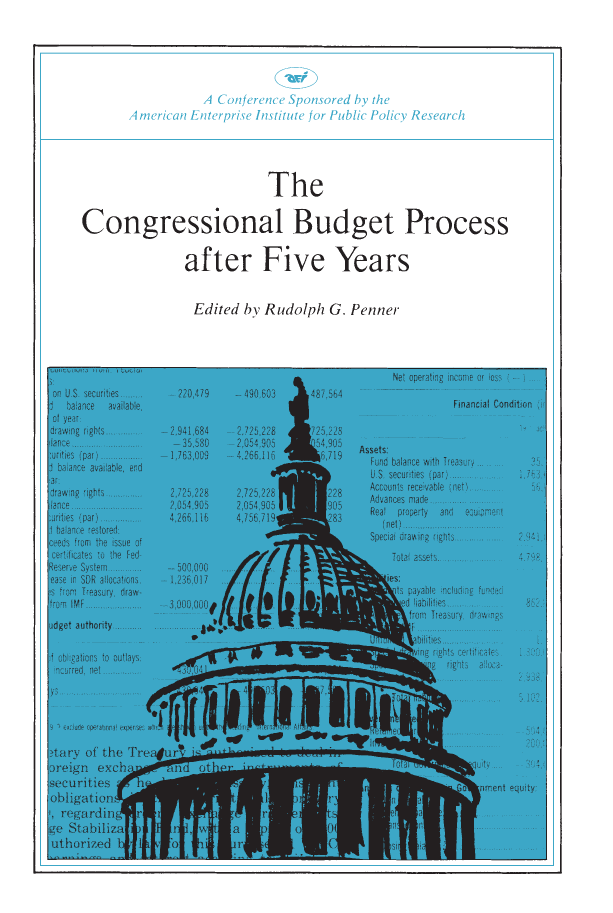 handle is hein.amenin/aeiaasq0001 and id is 1 raw text is: 









The Congressional Budget Process after Five Years, edited by Rudolph
G. Penner, contains the edited proceedings of a conference sponsored
by the American Enterprise Institute.
     * Part 1 of the volume contains Allen Schick's review of the process
since its beginning and criticism by Preston Miller and Arthur Rolnick
of the economic  analysis done by the Congressional Budget Office.
These papers are discussed by Robert Hartman, William Beeman, and
John McEvoy.
     * Part 2 contains papers by Aaron Wildavsky and Donald Ogilvie.
Both argue that some sort of constitutional limits on spending are nec-
essary to complement the new budget process. In his discussion of these
papers, Kenneth Dam   emphasizes the many problems associated with
the constitutional approach to controlling budgets.
    * Part 3 provides an analysis by a participant in the budget proc-
ess-Congressman   Timothy  Wirth  (Democrat, Colorado), a leading
member  of the House Budget Committee.
    * Part 4 contains a paper by Joel Havemann  outlining the rela-
tionship between the new budget process and the development of tax
policy. Another paper by Louis Fisher examines the effect of the budget
process on executive branch operations. The two papers are discussed
by Bruce Davie and William Lilley.


ISBN  0-8447-2219-7 clothbound edition
ISBN  0-8447-2218-9 paperback edition









                                        US $12.00
                                           ISBN-13:978-0-8447-2218-4
                                           ISBN-10: 0-8447-2218-9
                                                           51200



                                          9 780844 722184



        American Enterprise Institute for Public Policy Research
        1150 Seventeenth Street, N.W., Washington, D.C. 20036


CD







(D

('




CD


           A Conference Sponsored by the
American Enterprise Institute for Public Policy Research


                            The

Congressional Budget Process

               after Five Years


                 Edited by Rudolph   G. Penner


