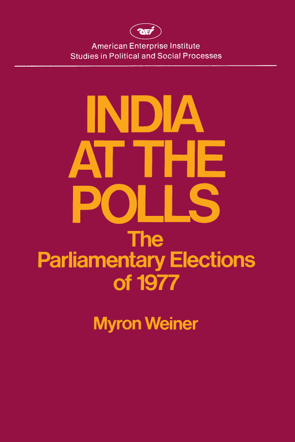 handle is hein.amenin/aeiablx0001 and id is 1 raw text is: 





India at the Polls: The Parliamentary Elections of 1977, by Myron
Weiner, gives a firsthand account of the campaign leading to the
historic defeat of Indira Gandhi's Congress party government after
almost two years of authoritarian rule. Reacting against the suppres-
sion of political life during the national emergency, the opposition
leaders, most of them newly released from jail, united to form the
Janata party and campaigned on the single issue of restoring de-
mocracy. In north India, where the most extreme abuses of govern-
ment power had occurred, including vast numbers of forcible steri-
lizations under the family planning program, Janata met with strong
popular support. In the south the picture was complicated by the
existence of several regional parties, and the relative absence of abuses
left much Congress party support intact. From his close analysis of
the returns, Weiner concludes that, beyond the striking and unex-
pected north/south cleavage, the most notable pattern of electoral
support to emerge from the elections was the absence of any signifi-
cant cleavage between urban and rural India. Looking further at the
results of the state elections held since March 1977, Weiner assesses
the effects of recent developments on the party system.
     Myron Weiner is Ford Professor of Political Science and a senior
staff member of the Center for International Studies at the Massa-
chusetts Institute of Technology. Among his books are Electoral
Politics in the Indian States (with John 0. Field), Party Building in a
New Nation: The Indian National Congress, Politics of Scarcity, and
Sons of the Soil: Migration and Ethnic Conflict in India.




        American Enterprise Institute for Public Policy Research
        1150 Seventeenth Street, N.W., Washington, D.C. 20036










                                        ISBN 978-0-8447-3304-3
                                        911 8111 4 73113   901 00 10



                                        9 70844 73043


