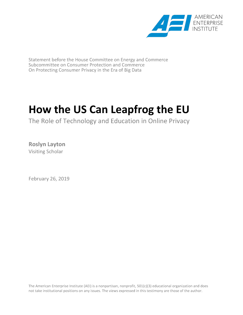 handle is hein.amenin/aeiaboq0001 and id is 1 raw text is: 



















How the US Can Leapfrog the EU
   J, \ \ t> .


0~ 0 S



