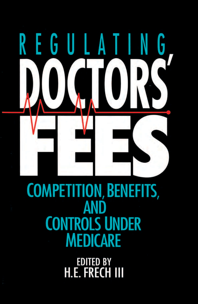 handle is hein.amenin/aeiabxm0001 and id is 1 raw text is: 












        Regulating Doctors' Fees

 Competition, Benefits, and Controls under Medicare
                     Edited by H. E. Frech III


  What constitutes fair compensation to physicians under Medi-
  care? Medicare now pays physicians 80 percent of a predeter-
  mined charge for a particular service, and the consumer pays
  the rest, but radical changes have been proposed. Alarmed at
  the rising costs of Medicare, Congress is seeking ways to
  control these expenditures. Contributors to this book evaluate
  the deeply flawed but politically popular proposal that would,
  in effect, impose price controls on many medical procedures.
  Leading experts on physician markets and health insurance
  consider the competition in the market for physicians' services,
  the value of surgeons' time in comparison with the time of
  primary care physicians, the conflicting ideologies regarding
  access to medical care, the taxation or prohibition of Medigap
  insurance, and the relationship of doctors' fees to access to
  care.


  From the introduction by H. E. Frech III: Many are ideologically
  opposed to putting 'financial barriers' in the way of obtaining
  medical care. In this view, all medical care should be available
  with no out-of-pocket payments by consumers. The concept
  that medical care has a quasi-religious or metaphysical nature
  underlies the conviction that consumers and society should
  not have to economize on it. In reality, medical care is a service,
  produced with capital, labor, and other material.



THE AEI PRESS
Publisher for the American Enterprise Institute ISBN 978--8447-3742-3
1150 Seventeenth Street, N.W                              9000
Washington, D.C. 20036

                                         91780844-737423


