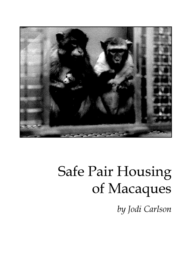 handle is hein.animal/sphmq0001 and id is 1 raw text is: Safe Pair Housing
of Macaques
by Jodi Carlson


