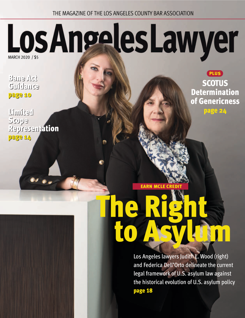 handle is hein.barjournals/losalaw0043 and id is 1 raw text is: 

       THE MAGAZINE OF THE LOS ANGELES COUNTY BAR ASSOCIATION








MARCH 2020 I $5

                     b~




r) 11J J ;'




       fJ~i ~ Aj


         L!,Uc


