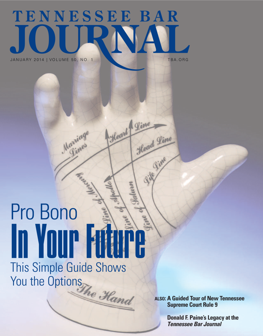 handle is hein.barjournals/tnbarjrnl0050 and id is 1 raw text is: 



















i-ro bono

10 Your                         e

This Simple Guide Shows
You the Options
                       p             ALSO: A Guided Tour of New Tennessee
                                        Supreme Court Rule 9
                                        Donald F Paine's Legacy at the
                                        Tennessee Bar Journal


