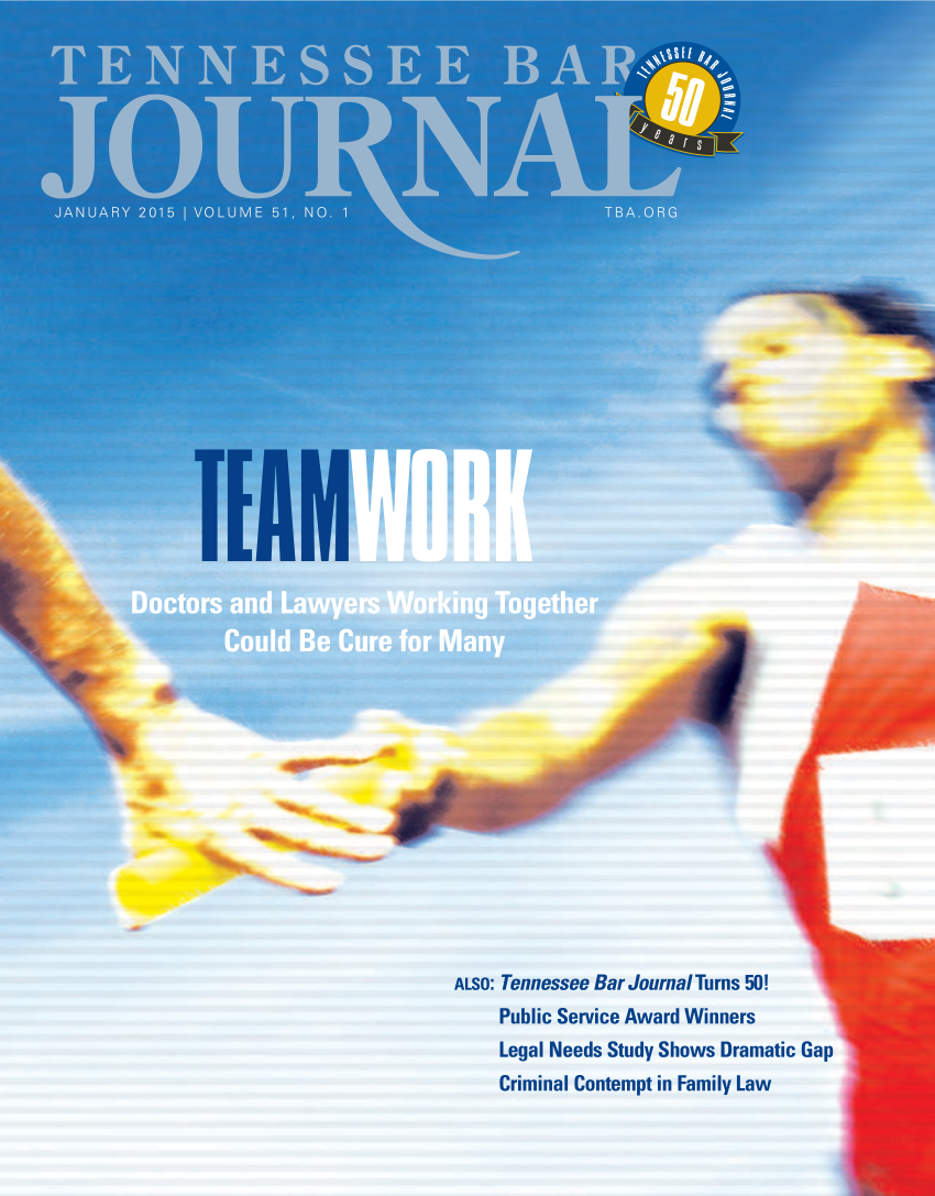 handle is hein.barjournals/tnbarjrnl0051 and id is 1 raw text is: 






































ALSO: Tennessee Bar Journal Turns 50!
     Public Service Award Winners
     Legal Needs Study Shows Dramatic Gap
     Criminal Contempt in Family Law


