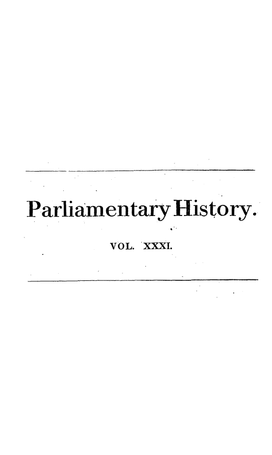 handle is hein.beal/parlhiseng0031 and id is 1 raw text is: 










Parliamentary History.

        VOL. XXXI.



