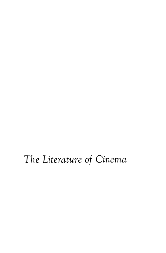 handle is hein.crimpun/mvdqyc0001 and id is 1 raw text is: 












The Literature of Cinema


