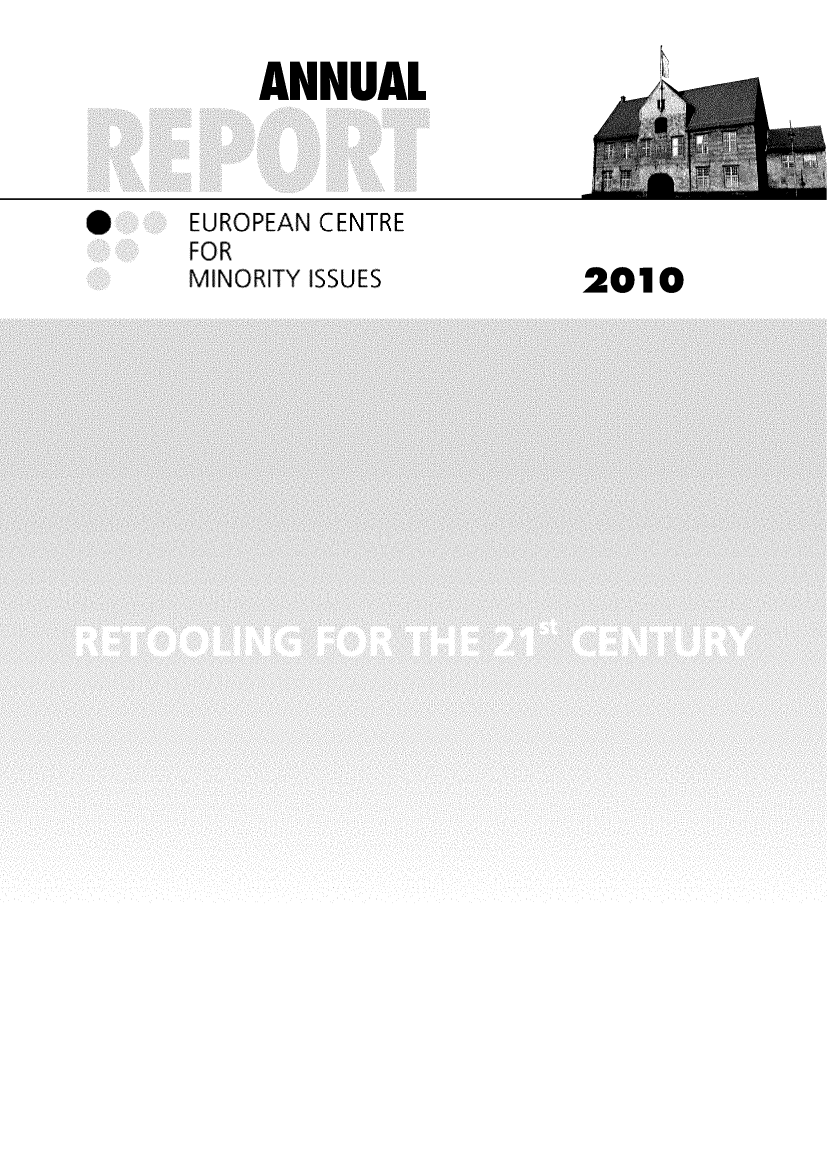handle is hein.ecmi/ecmiannrept2010 and id is 1 raw text is: ANNUAL

EUROPEAN CENTRE
FOR
MINORITY ISSUES

2010

n



