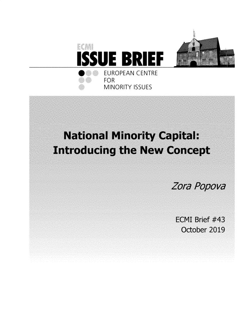 handle is hein.ecmi/ecmiibrf0043 and id is 1 raw text is: 






ISSUE BRIEF
0     EUROPEAN CENTRE
      FOR
      MINORITY ISSUES



