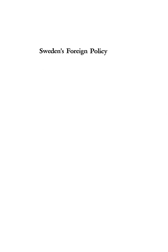 handle is hein.forrel/swdnfgp0001 and id is 1 raw text is: 





Sweden's Foreign Policy


