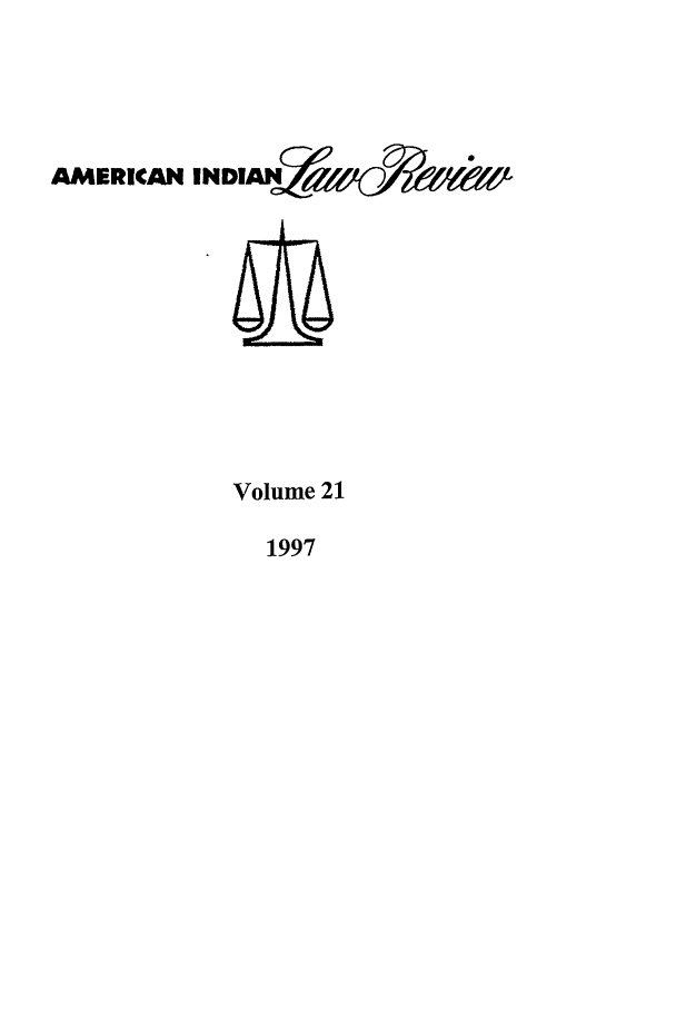 handle is hein.journals/aind21 and id is 1 raw text is: AMERICAN INIH~~

Volume 21

1997


