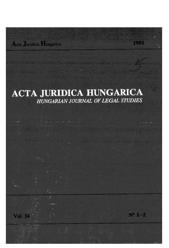 handle is hein.journals/ajur34 and id is 1 raw text is: 











ACTA JUIIA HNARC
    HUNGARIAN JOURNAL OSDI


