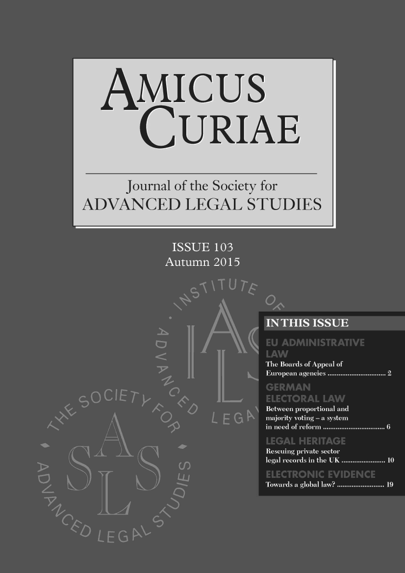 handle is hein.journals/amcrae103 and id is 1 raw text is: AMIcus
CURIAE
Journal of the Society for
ADVANCED LEGAL STUDIES


