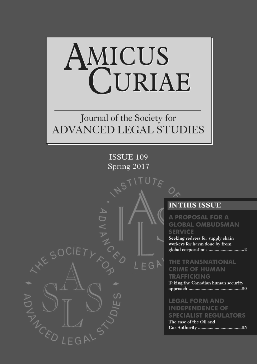 handle is hein.journals/amcrae109 and id is 1 raw text is: AMIcus
CURIAE
Journal of the Society for
ADVANCED LEGAL STUDIES


