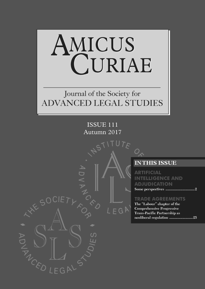 handle is hein.journals/amcrae111 and id is 1 raw text is: AMIcus
CURIAE
Journal of the Society for
ADVANCED LEGAL STUDIES


