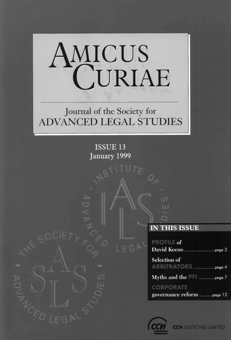 handle is hein.journals/amcrae13 and id is 1 raw text is: AMIcus
CURIAE
Journal of the Society for
ADVANCED LEGAL STUDIES


