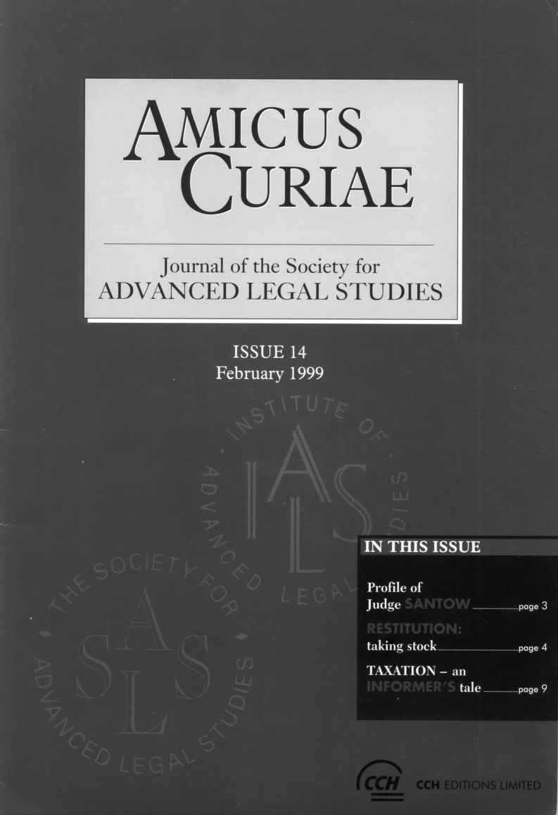 handle is hein.journals/amcrae14 and id is 1 raw text is: AMIcus
CURIAE
Journal of the Society for
ADVANCED LEGAL STUDIES


