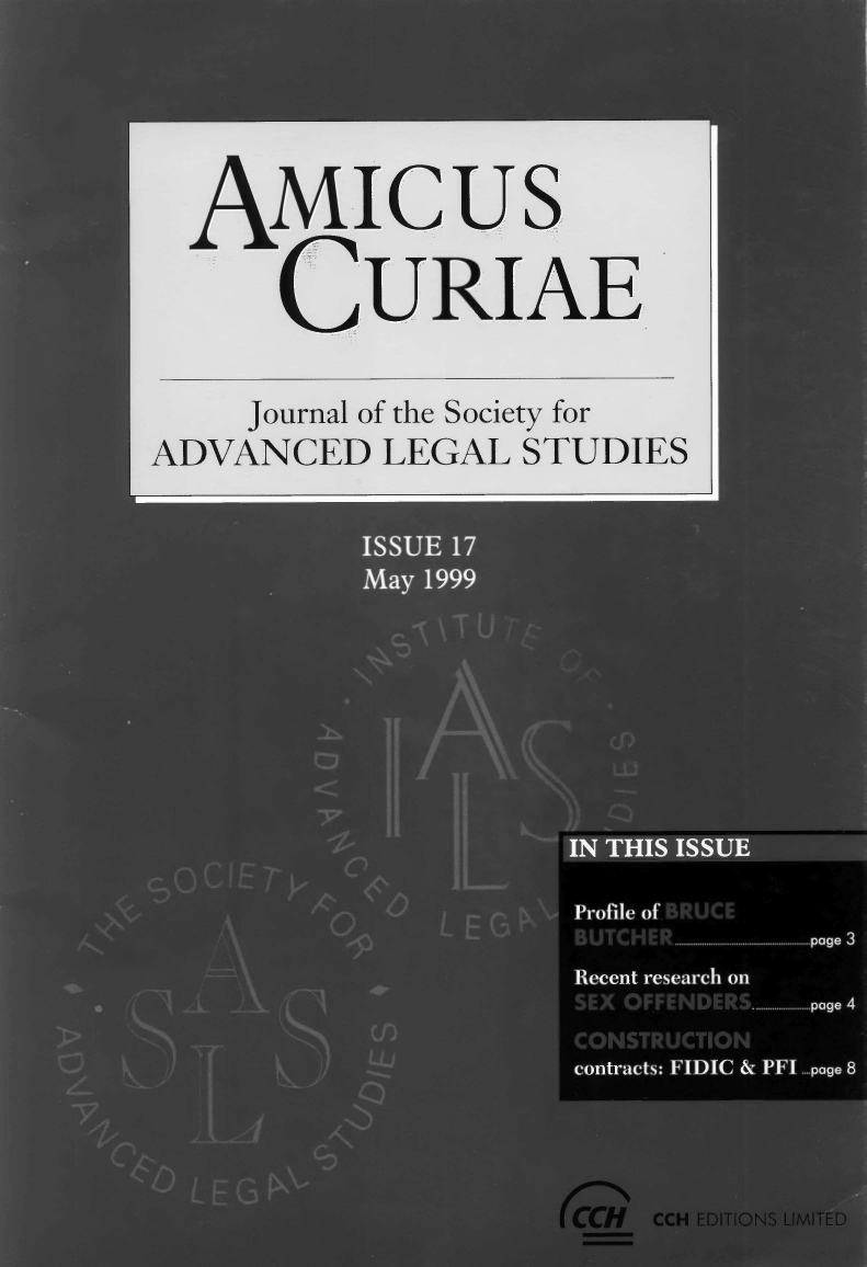 handle is hein.journals/amcrae17 and id is 1 raw text is: AMIcus
CURIAE
Journal of the Society for
ADVANCED LEGAL STUDIES


