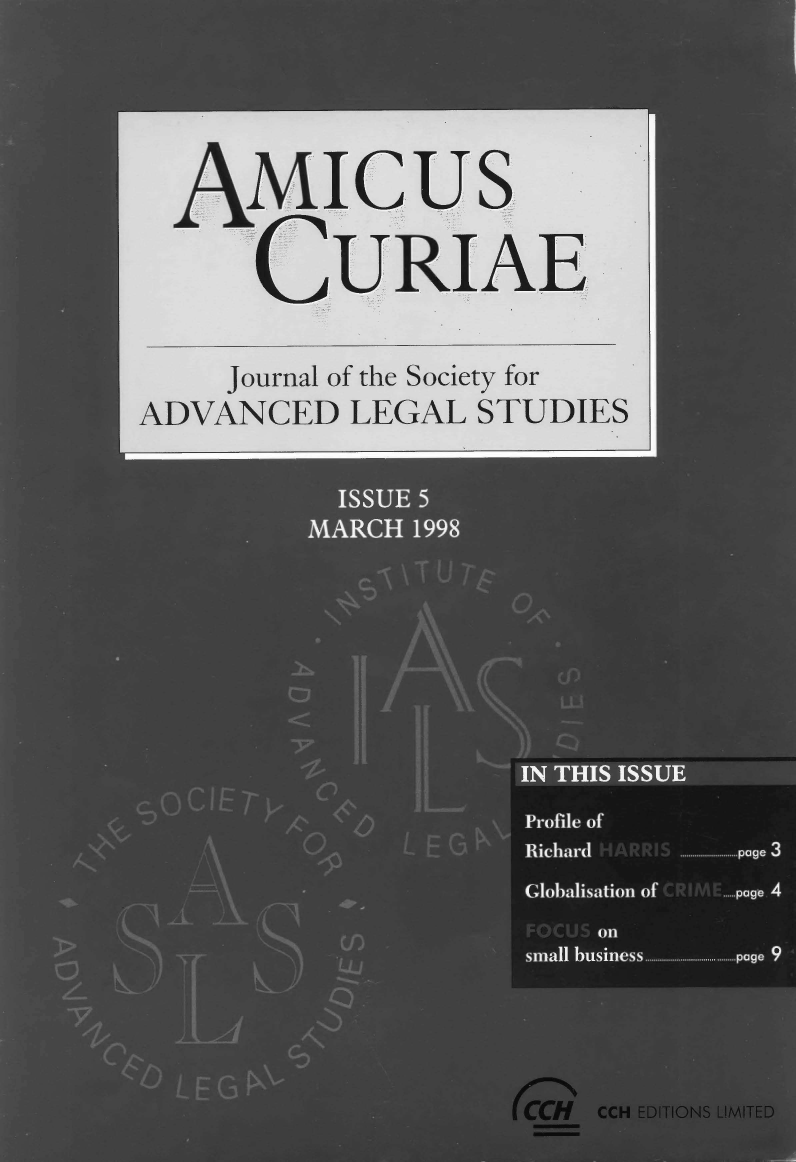 handle is hein.journals/amcrae5 and id is 1 raw text is: AMIcus
CURIAE
Journal of the Society for
ADVANCED LEGAL STUDIES


