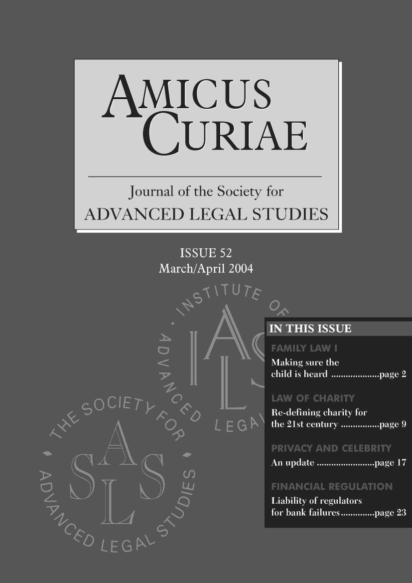 handle is hein.journals/amcrae52 and id is 1 raw text is: AMIcus
CURIAE
Journal of the Society for
ADVANCED LEGAL STUDIES


